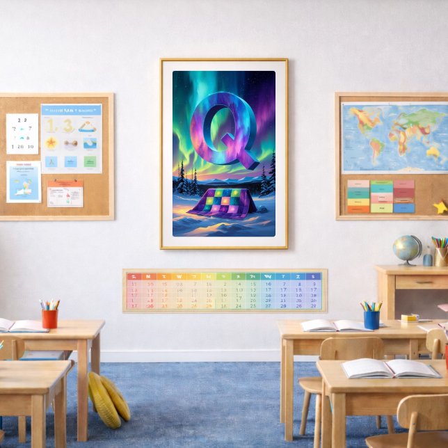 Aurora Letter Q Poster | Kunst der Nordlichter (Von Creator hochgeladen)