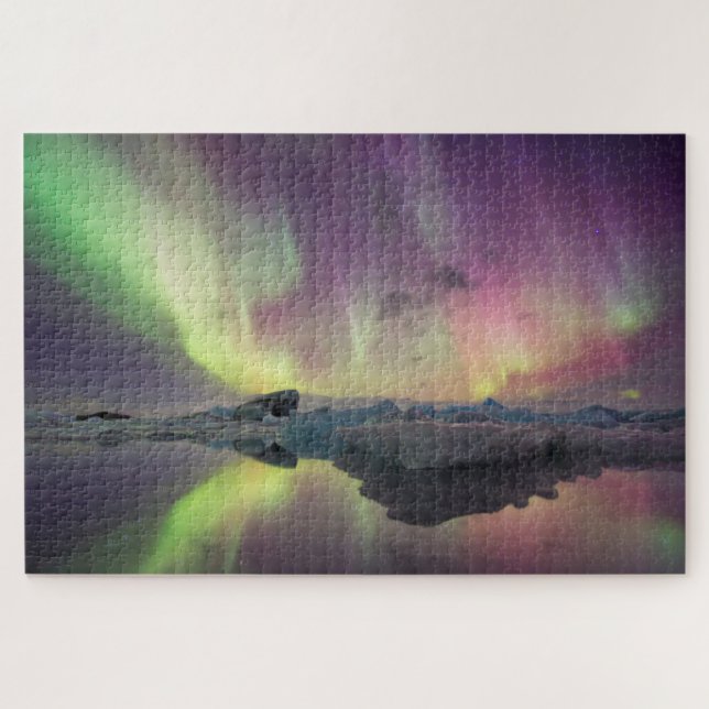 Aurora Lights Reflektion in Lagoon (Horizontal)