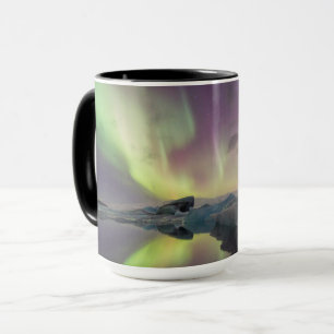 Aurora Lights Reflektion in Lagoon Tasse