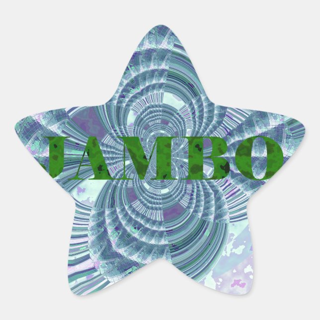 Aurora Matata Kunstdruckerei Stern-Aufkleber (Vorderseite)