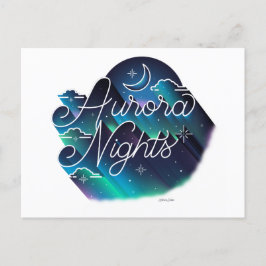 Aurora-Nächte/Postkarte Feiertagspostkarte