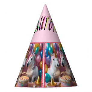 Aurora-Name mit Party-Einhörnern, Partyhütchen
