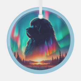 Aurora Newfoundland-Hunde-Ornament Ornament Aus Glas