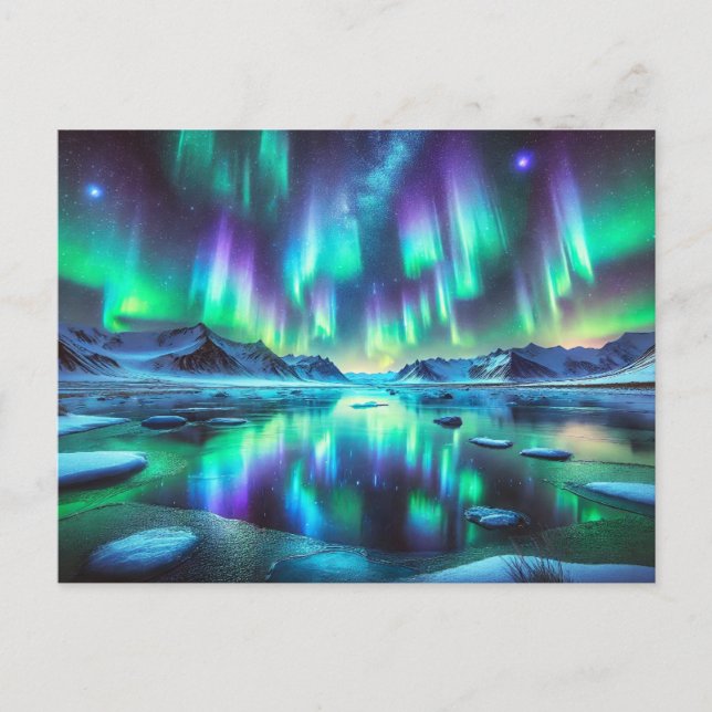 Aurora Nightscape - Carte postale (Devant)