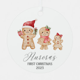 Aurora Personalisiertes Erstes Weihnachten fürs Ba Ornament Aus Metall