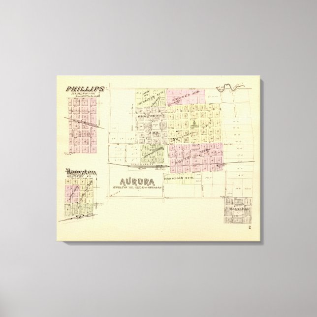 Aurora, Phillips, Hampton, Nebraska Leinwanddruck (Vorderseite)