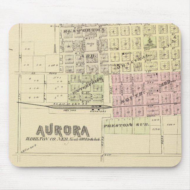 Aurora, Phillips, Hampton, Nebraska Mousepad (Vorne)