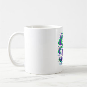 Aurora-Rentier-Winternacht-Weihnachtskunst Kaffeetasse