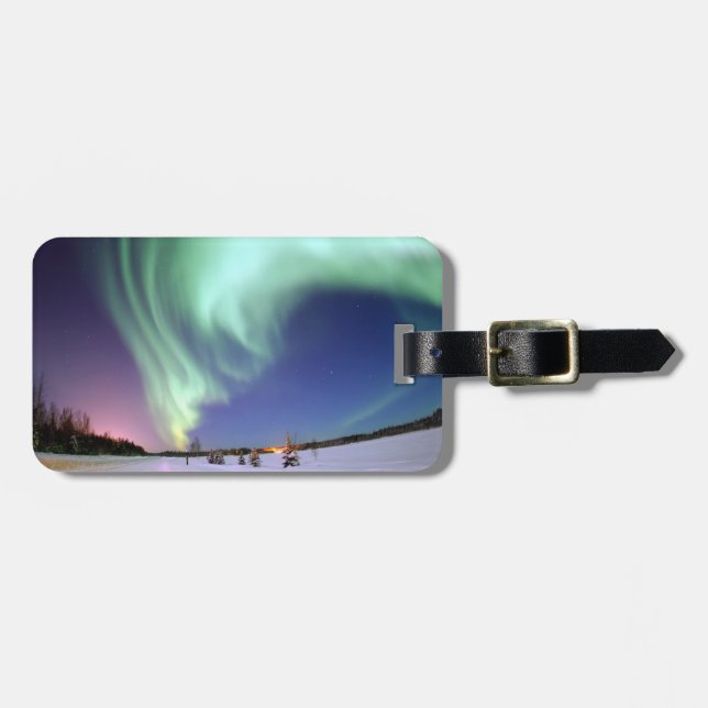 Aurora - schöne Nordlichter Gepäckanhänger (Vorderseite horizontal)