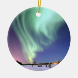 Aurora - schöne Nordlichter Keramik Ornament