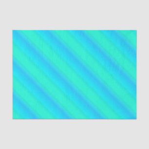 Aurora Streifen - blau, aqua, türkis Seidenpapier