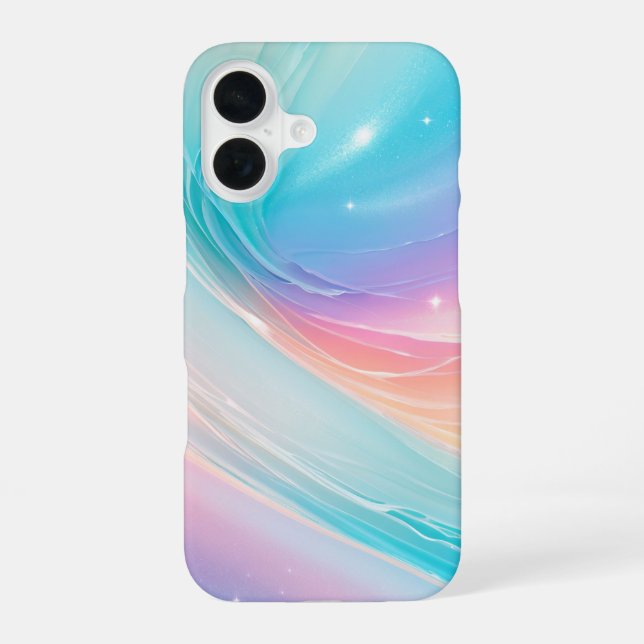 Aurora Swirl - Dreamy Light Vortex Phone Case iPhone 16 Hülle (Rückseite)