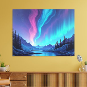 Aurora Tide – Premium 40"x32" Fluid Art Leinwand