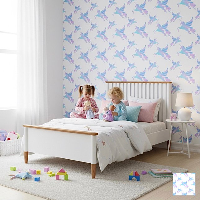 Aurora-Touched Winged Unicorn Tapete (Von Creator hochgeladen)