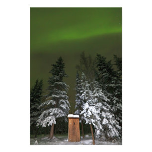 Aurora über dem Nebengebäude Fotodruck