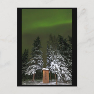 Aurora über dem Outhouse Postkarte
