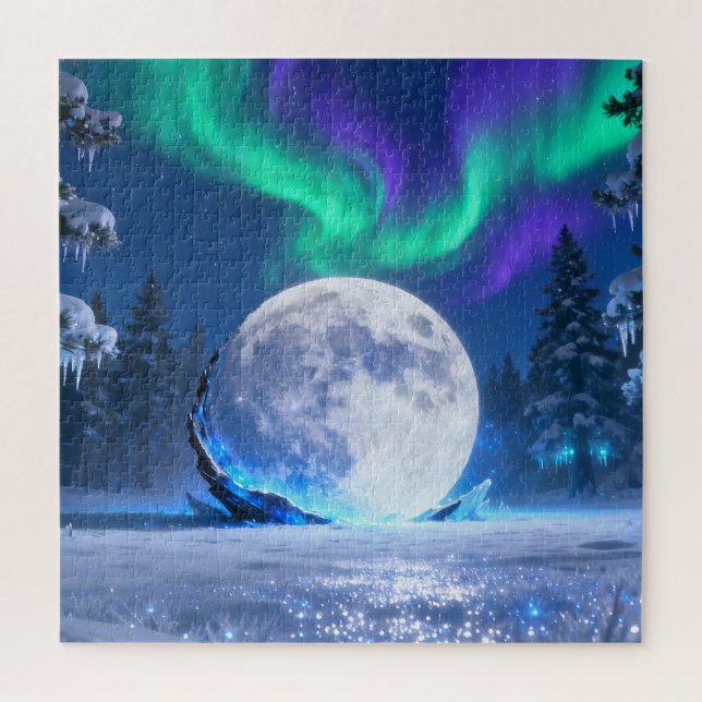 Aurora-Vollmond-Puzzle (Vertikal)