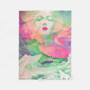 Aurora von Clive Henry farbenfroh pink Fleecedecke