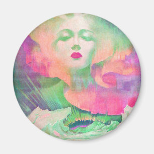 Aurora von Clive Henry farbenfrohes Rosa Magnet