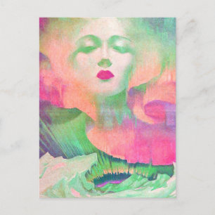 Aurora von Clive Henry farbenfrohes Rosa Postkarte