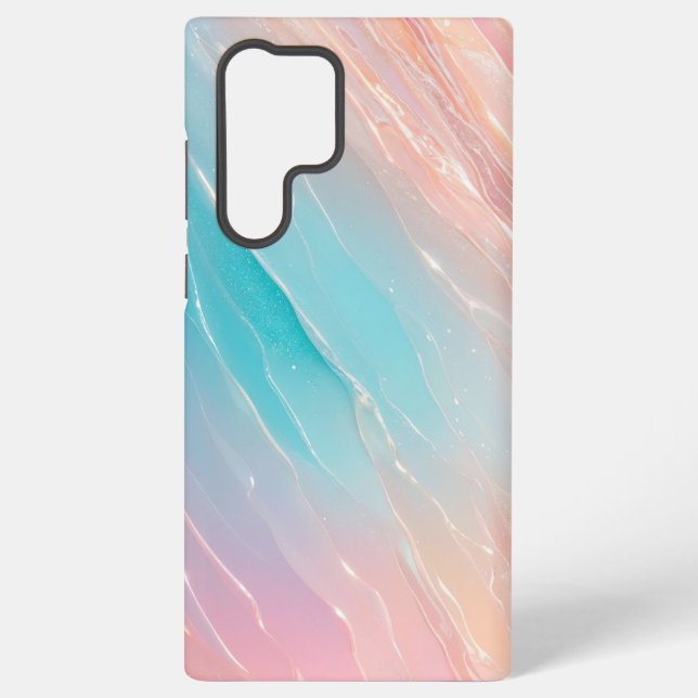 Aurora Wave Pastel Gradient Phone Case Samsung Galaxy Hülle (Rückseite)