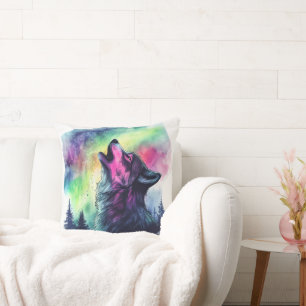 Aurora Wolf Kissen