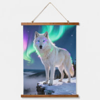 Aurora Wolf Leinwanddruck: Eine majestätische Wint