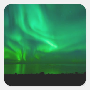 AURORAENNACHT QUADRATISCHER AUFKLEBER