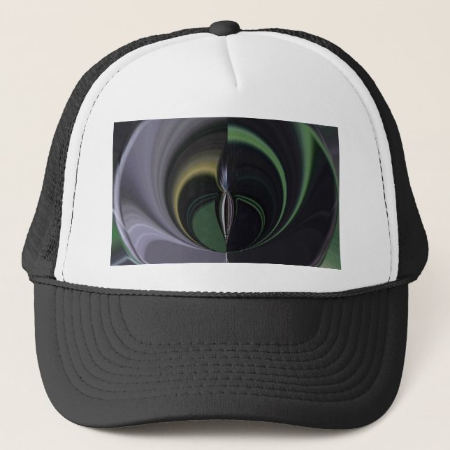 Auroras Embrace: Kosmisches Kaleidoskop Truckerkappe (Vorderseite)