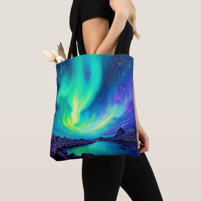 Auroras magisches nächtliches Sky-Tanzdesign Tasche (Von Nahem)