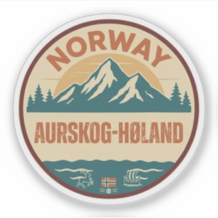 Aurskog-Høland, Norwegen Norway Aufkleber