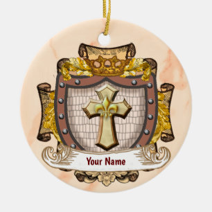 Aurum Familienwappen Nachname Keramik Ornament