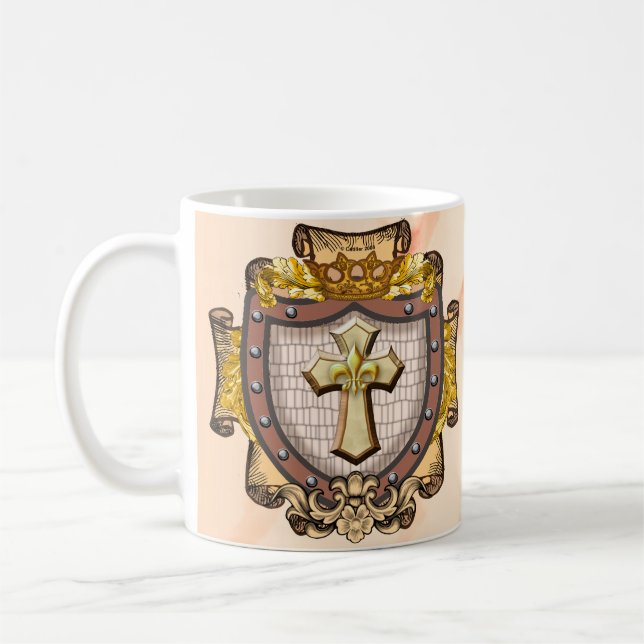 Aurum-Familienwappen-Name Kaffeetasse (Links)