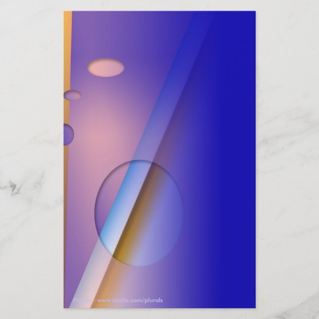 Aus blau Bolzen - 1 Briefpapier (Vorderseite)