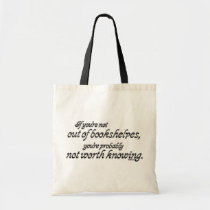 Aus Bücherregalen heraus Tragetasche