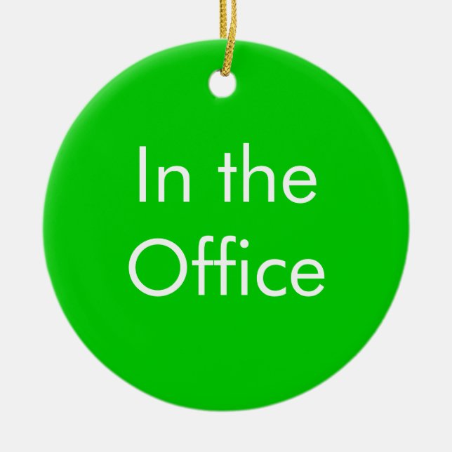 Aus Büro/im Büro-Zeichen heraus Keramikornament (Vorne)