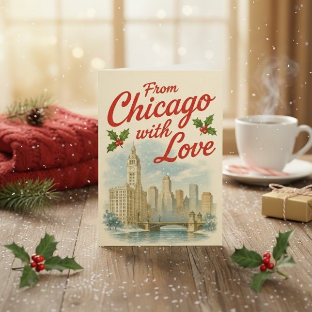 Aus Chicago mit Liebe - Weihnachten im Jahrgang ge Karte (Von Creator hochgeladen)