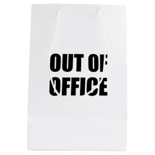 Aus dem Büro heraus lustig Mittlere Geschenktüte