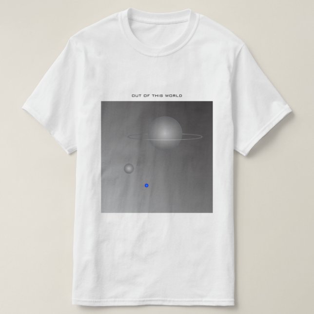 Aus dem diesem T - Shirt der Weltmänner heraus (Design vorne)