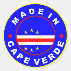 aus dem Flaggenlandkennzeichnungszeichen "Cape Ver Runder Aufkleber