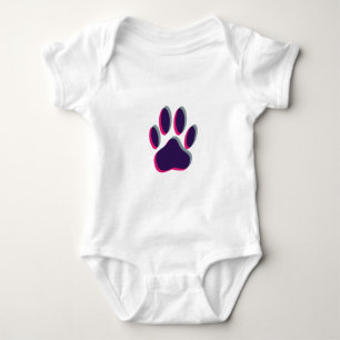 Aus dem Fokus heraus Dog Paw Print Baby Strampler