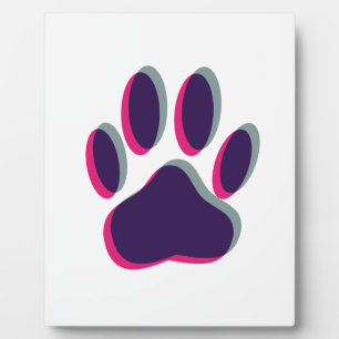 Aus dem Fokus heraus Dog Paw Print Fotoplatte