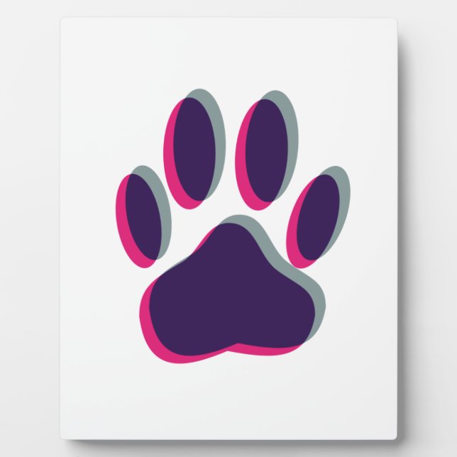 Aus dem Fokus heraus Dog Paw Print Fotoplatte (Vorderseite)