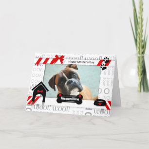 aus dem Foto der Muttermutter in Rot und Schwarz Karte