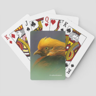 Aus dem Grünen auftauchend: Goldfasan Spielkarten