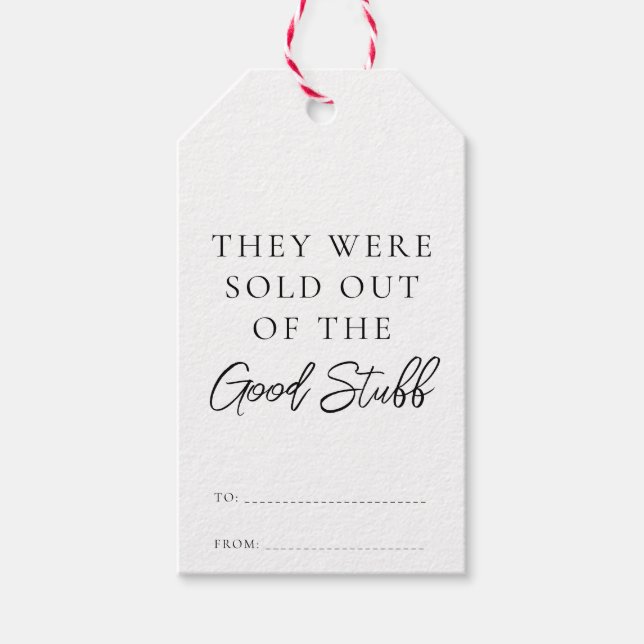 Aus dem guten Stuff verkaufte Weihnachten Geschenkanhänger (Vorderseite)