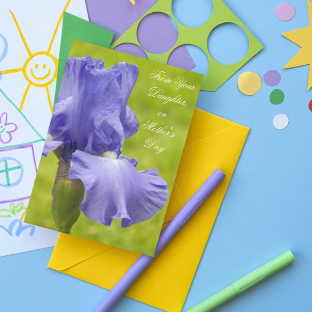 Aus dem Lila Iris-Muttertag Karte (In Situ)