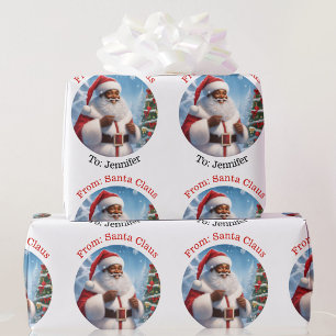 Aus dem Namen des Weihnachtskindes große Rolle hin Geschenkpapier
