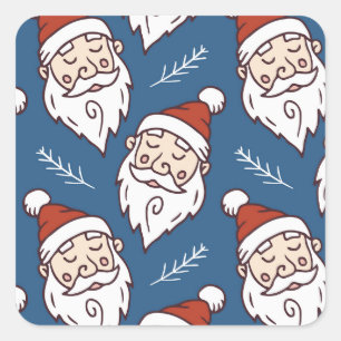 Aus dem Namen des Weihnachtsmannes frohe Weihnacht Quadratischer Aufkleber