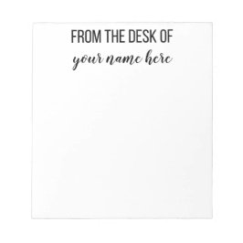 Aus dem Schreibtisch des Notepad personalisiert Notizblock